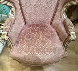 19th Century French Giltwood/cream Wingback Armchair