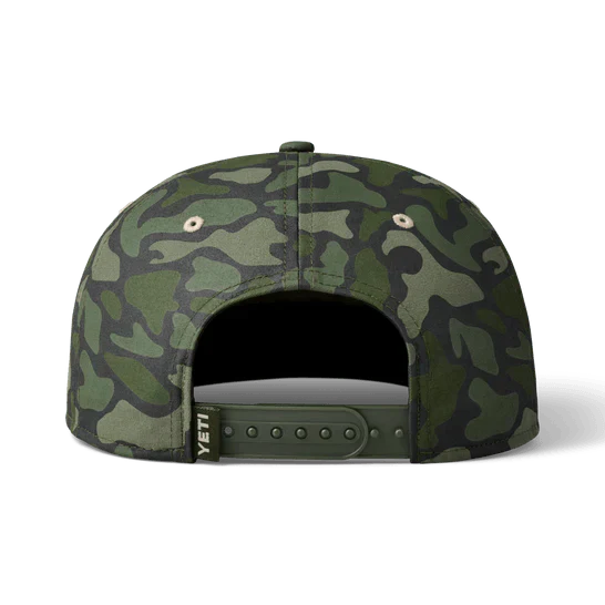 Yeti Sunrise Elk Flat Brim Hat - Tan/Green Camo