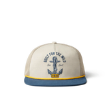 Yeti Built for the Wild Tan/Navy Open Seas Rope Flat Brim Hat